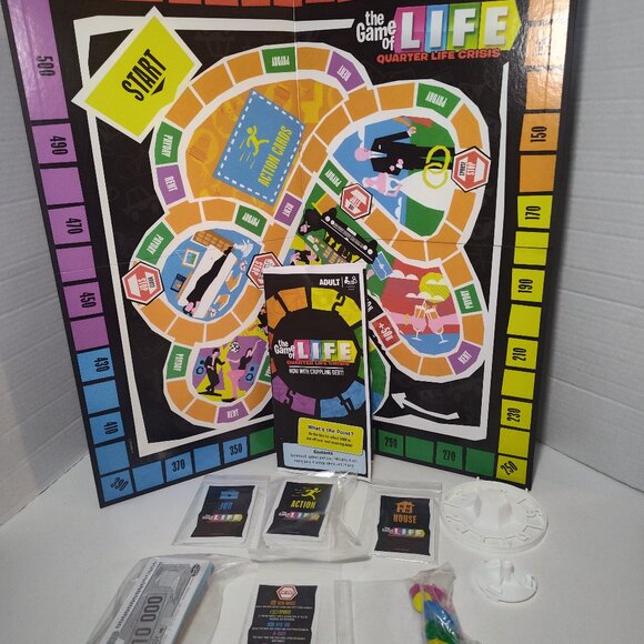 The Game of Life Quarter Life Crisis COMPLETE Hasbro Gaming 2018 Crippling Debt - Picture 7 of 7